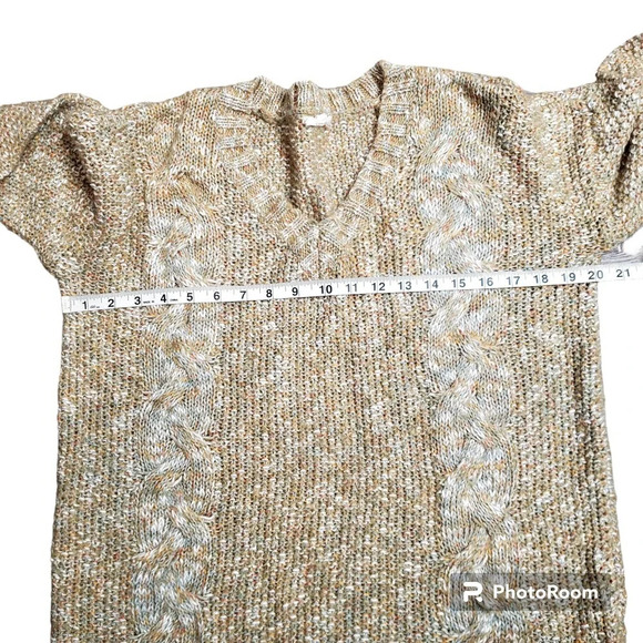 Hem & Thread Tan Knit Pullover Sweater - Picture 3 of 5